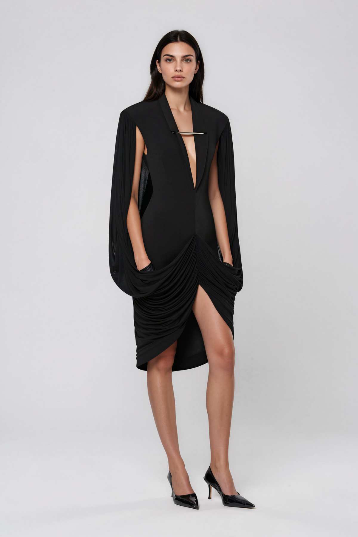 Magdy Ruch Mesh Mini Dress