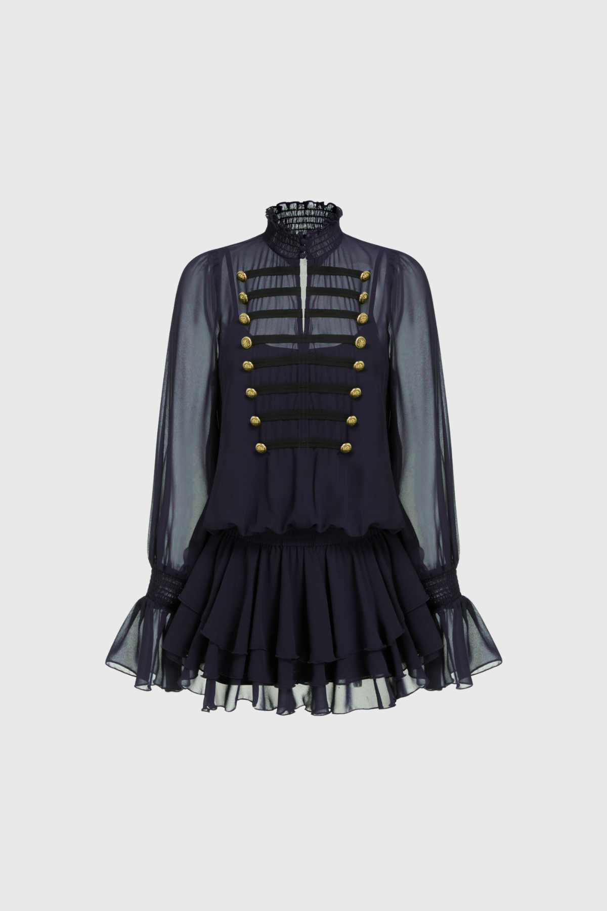 Maglocunos Napoleon Mesh Mini Dress