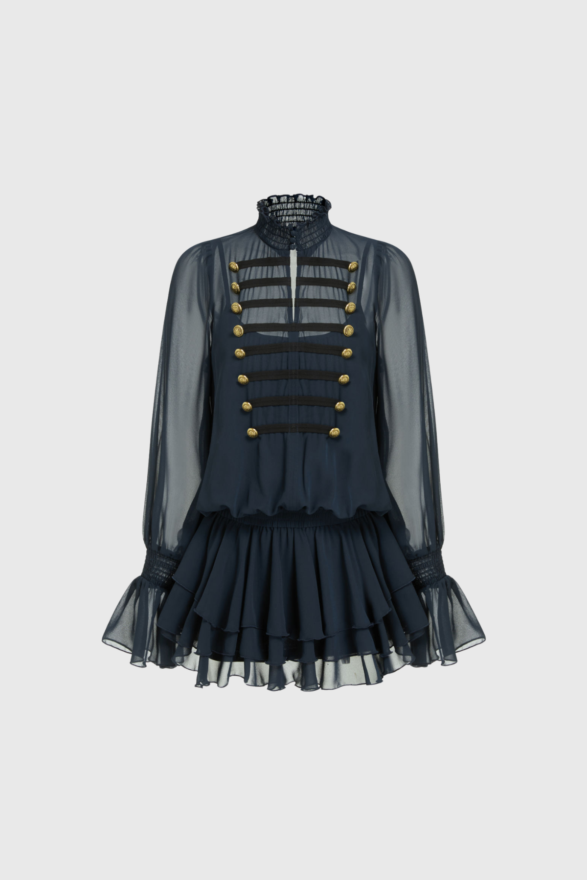 Maglocunos Napoleon Mesh Mini Dress