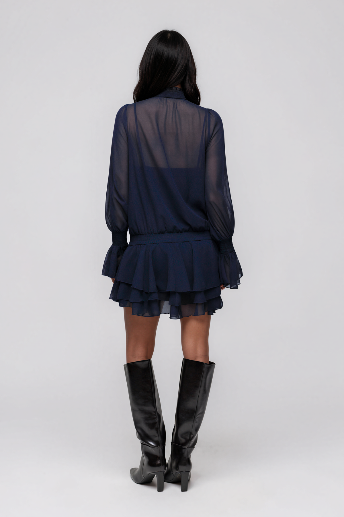 Maglocunos Napoleon Mesh Mini Dress