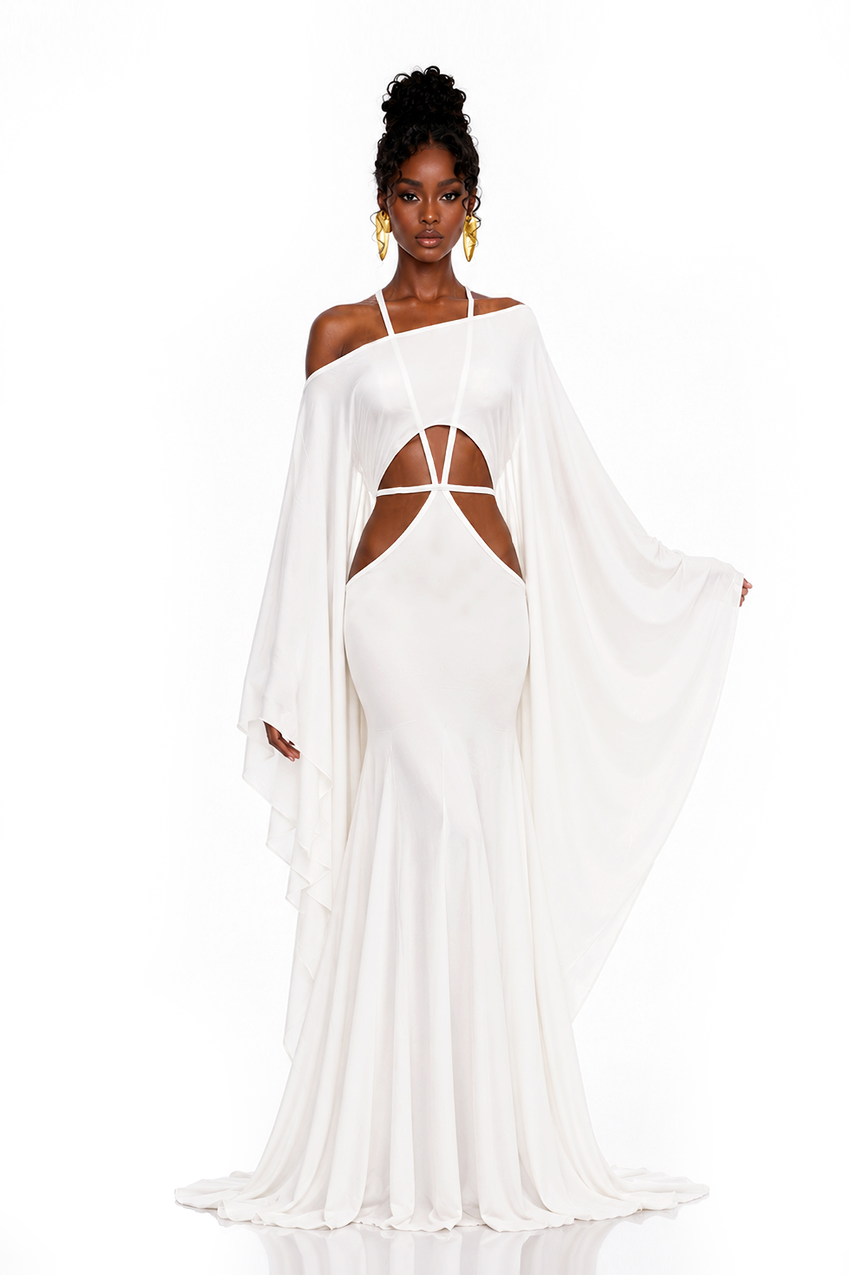 Mago Cutout Draped Maxi Dress