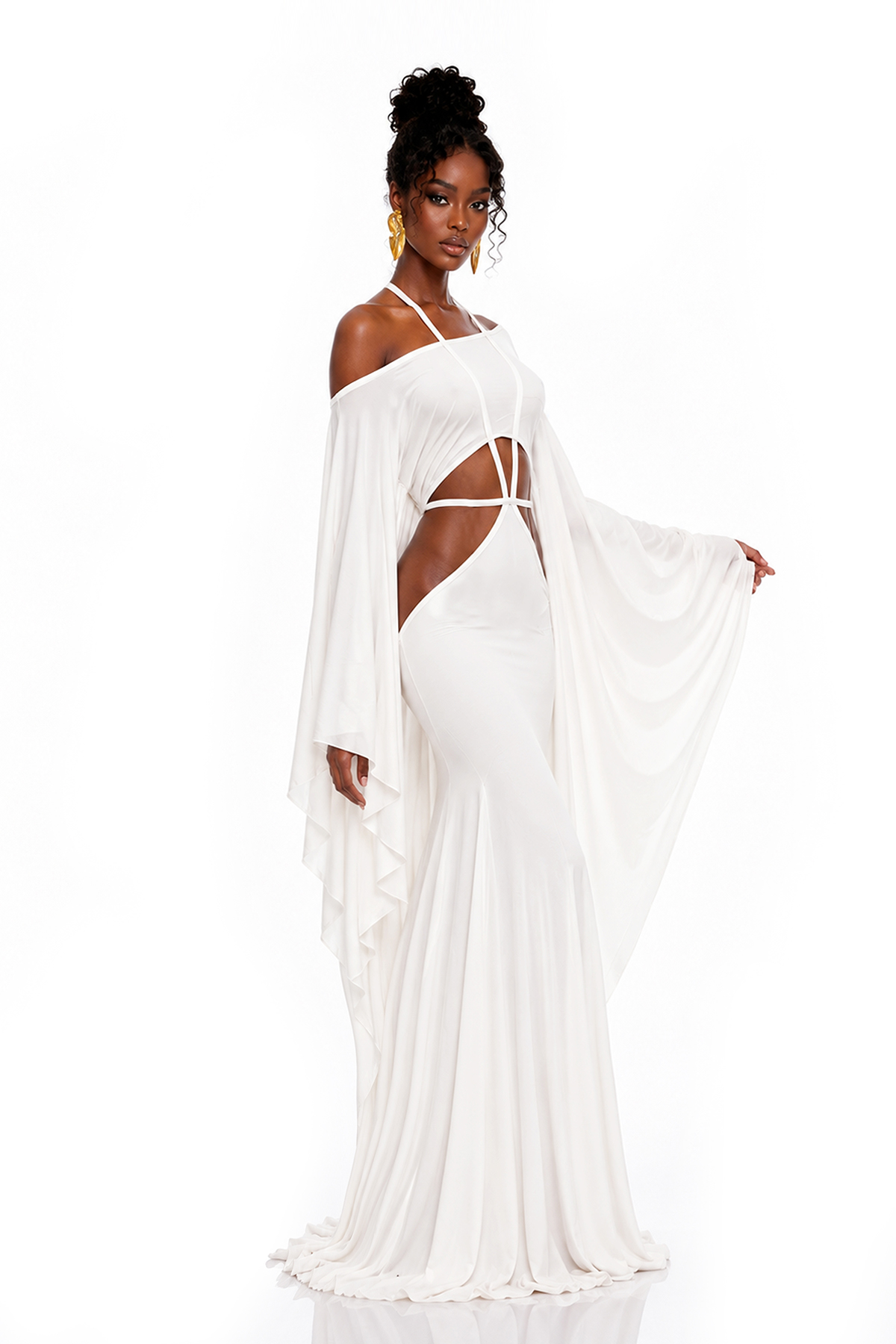 Mago Cutout Draped Maxi Dress