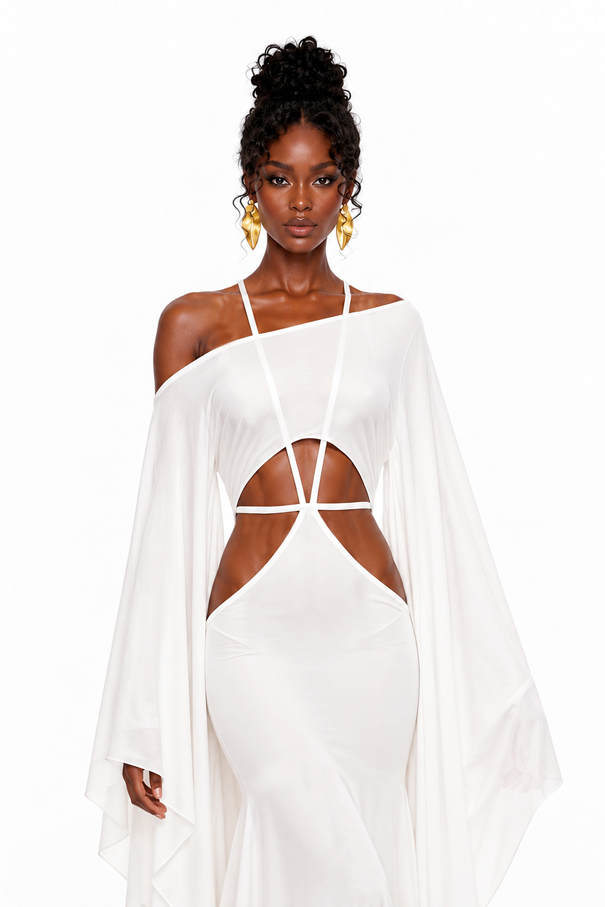 Mago Cutout Draped Maxi Dress