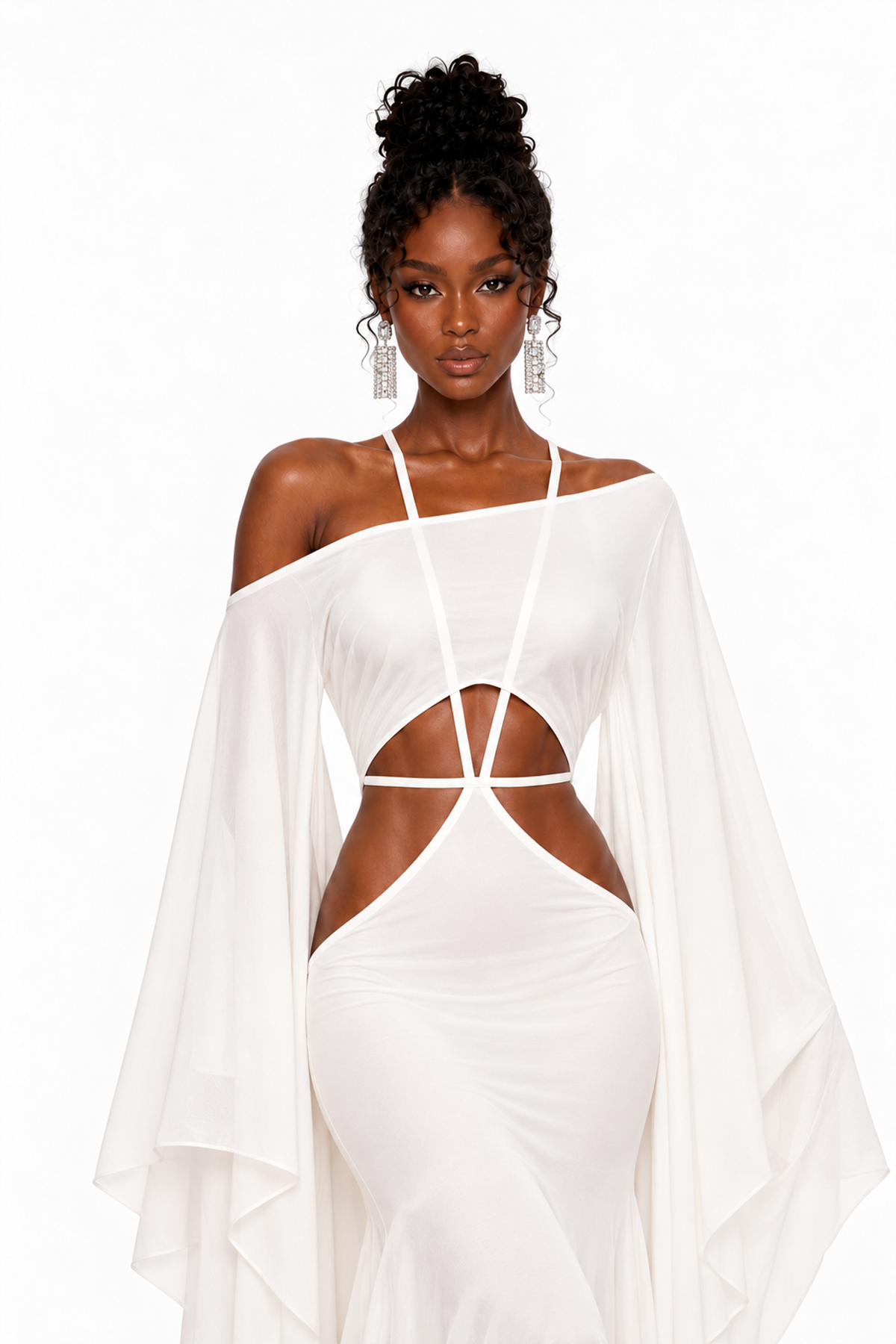 Mago Cutout Draped Maxi Dress