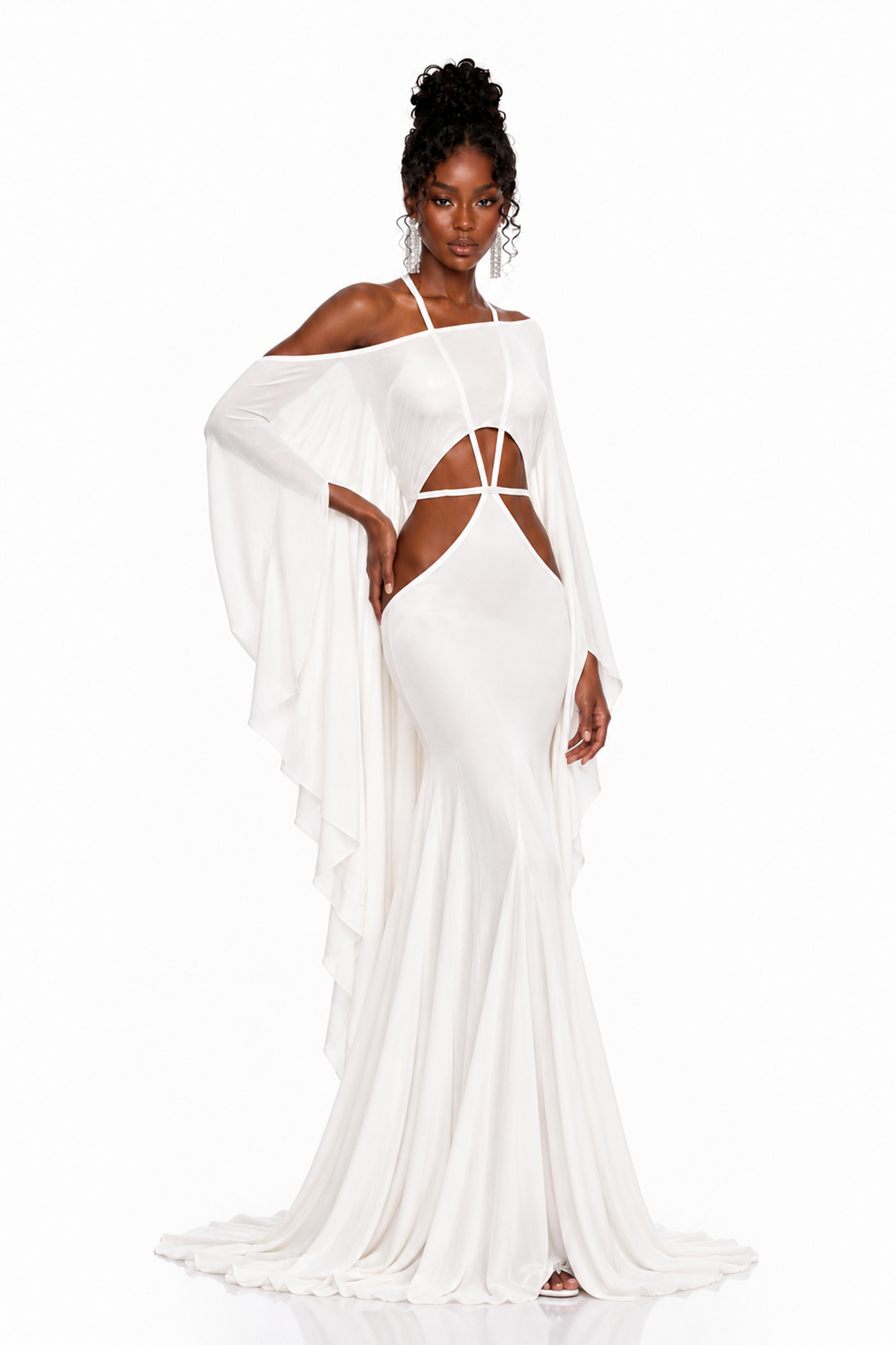 Mago Cutout Draped Maxi Dress