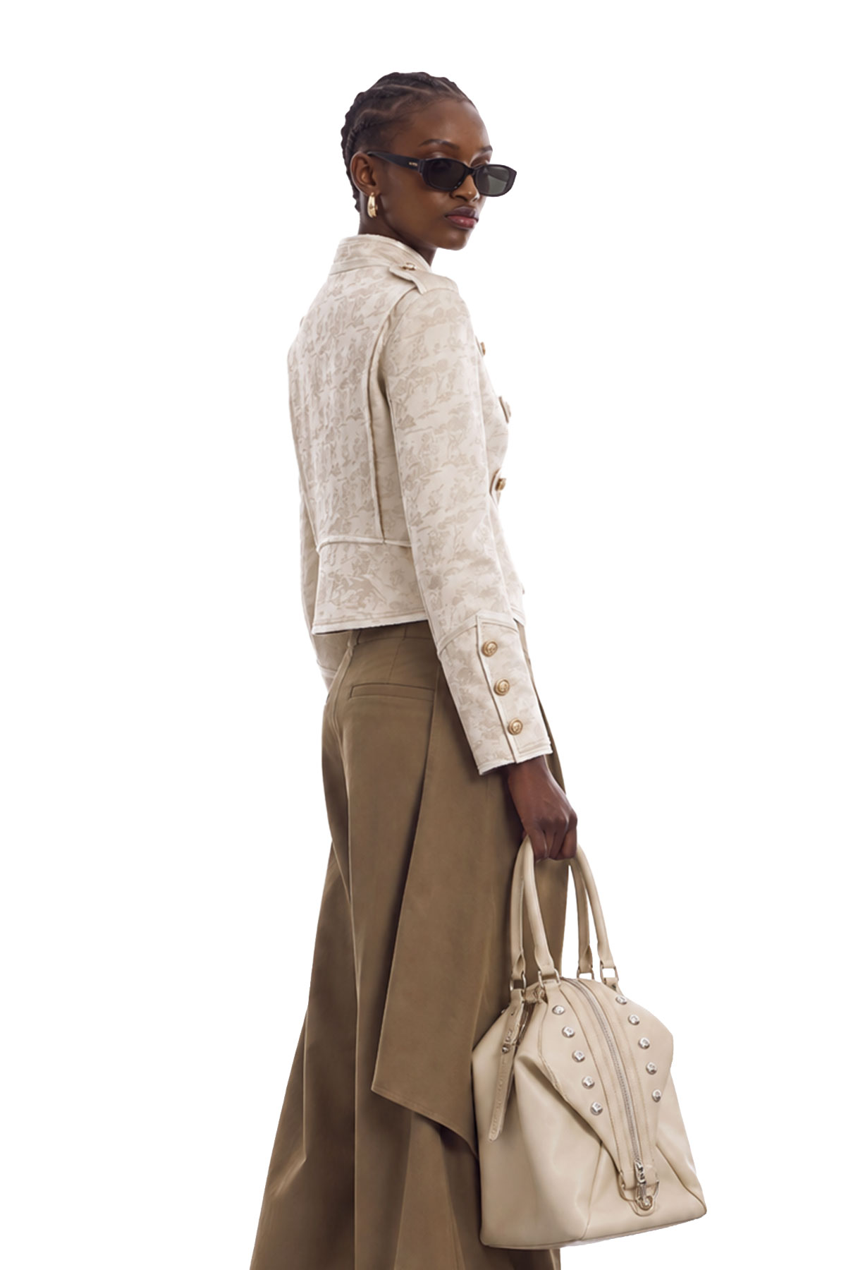 Mahalath High Neck Asymmetric Jacket