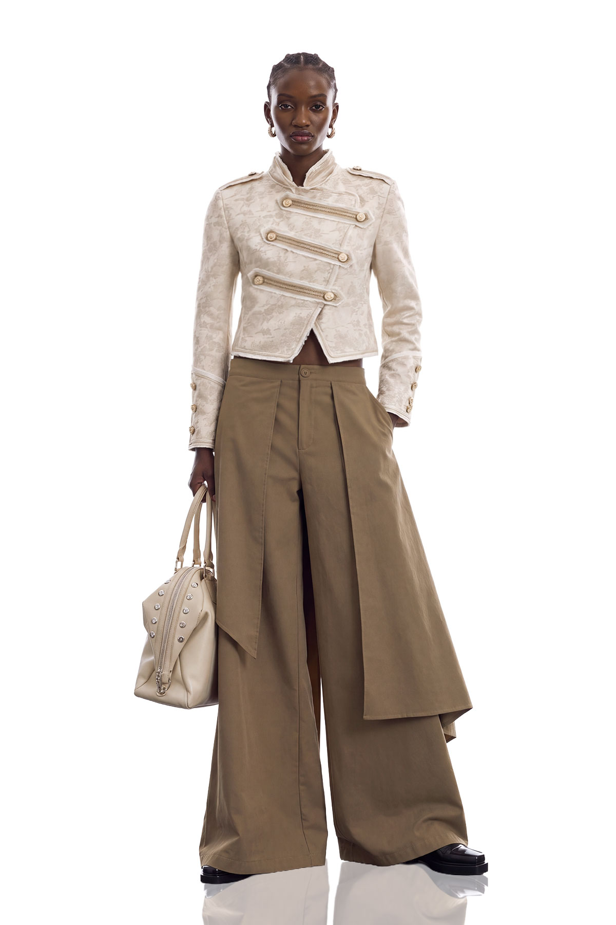 Mahalath High Neck Asymmetric Jacket
