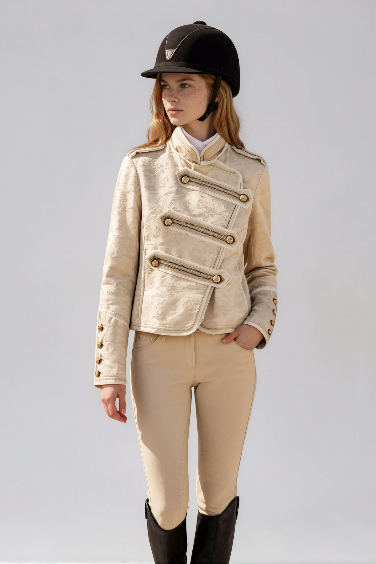 Mahalath High Neck Asymmetric Jacket