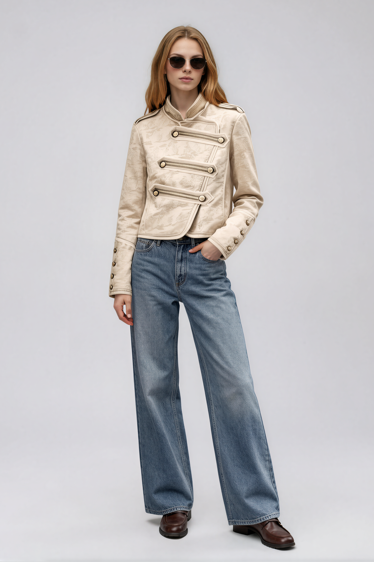 Mahalath High Neck Asymmetric Jacket