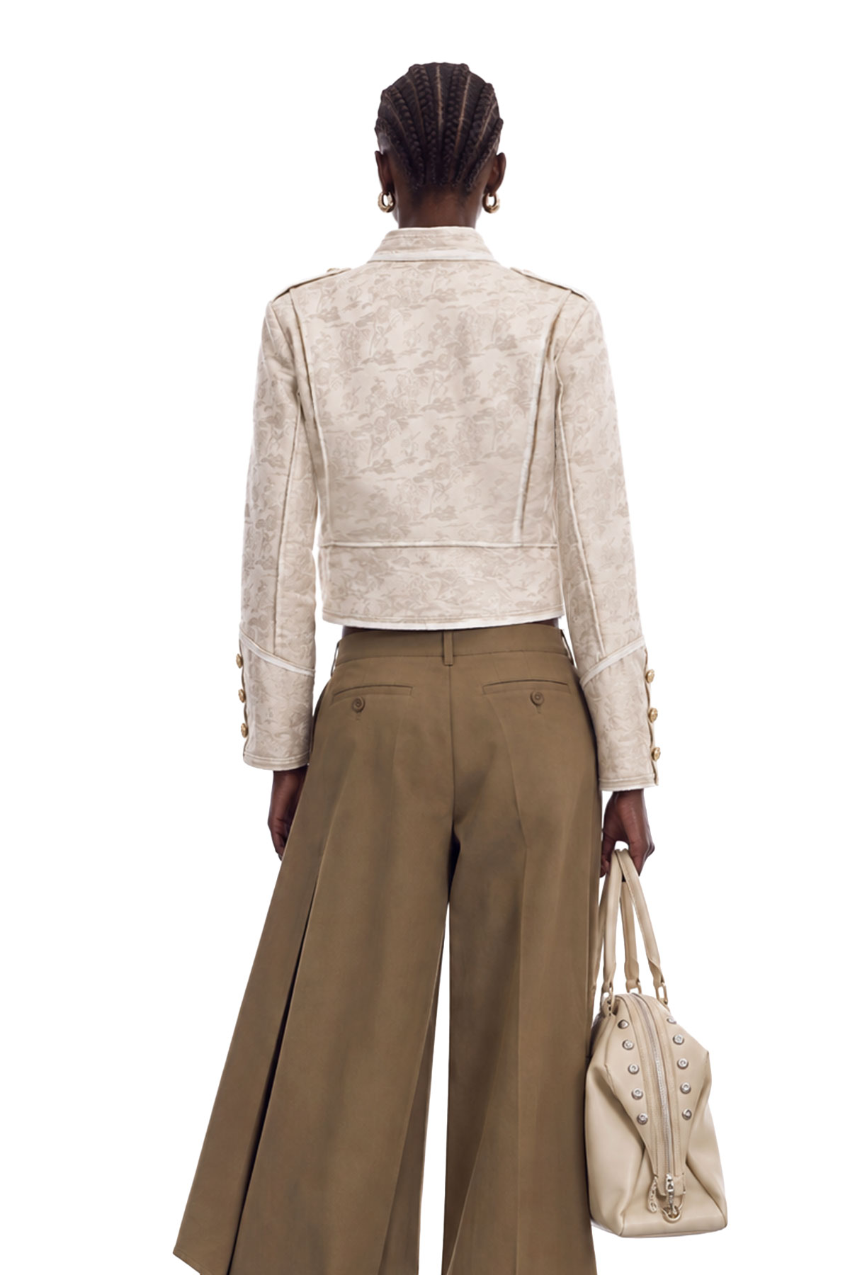 Mahalath High Neck Asymmetric Jacket