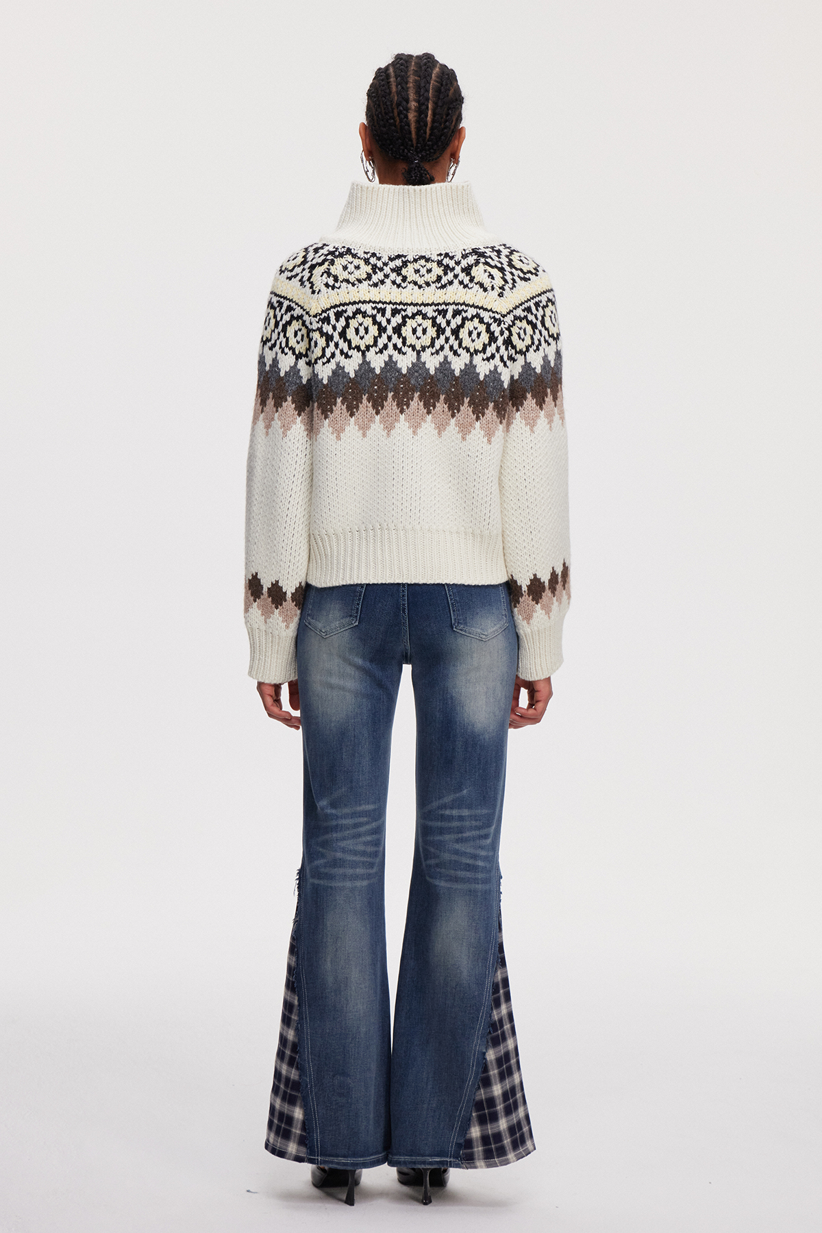 Mahatma Funnel Neck Knit Jacket