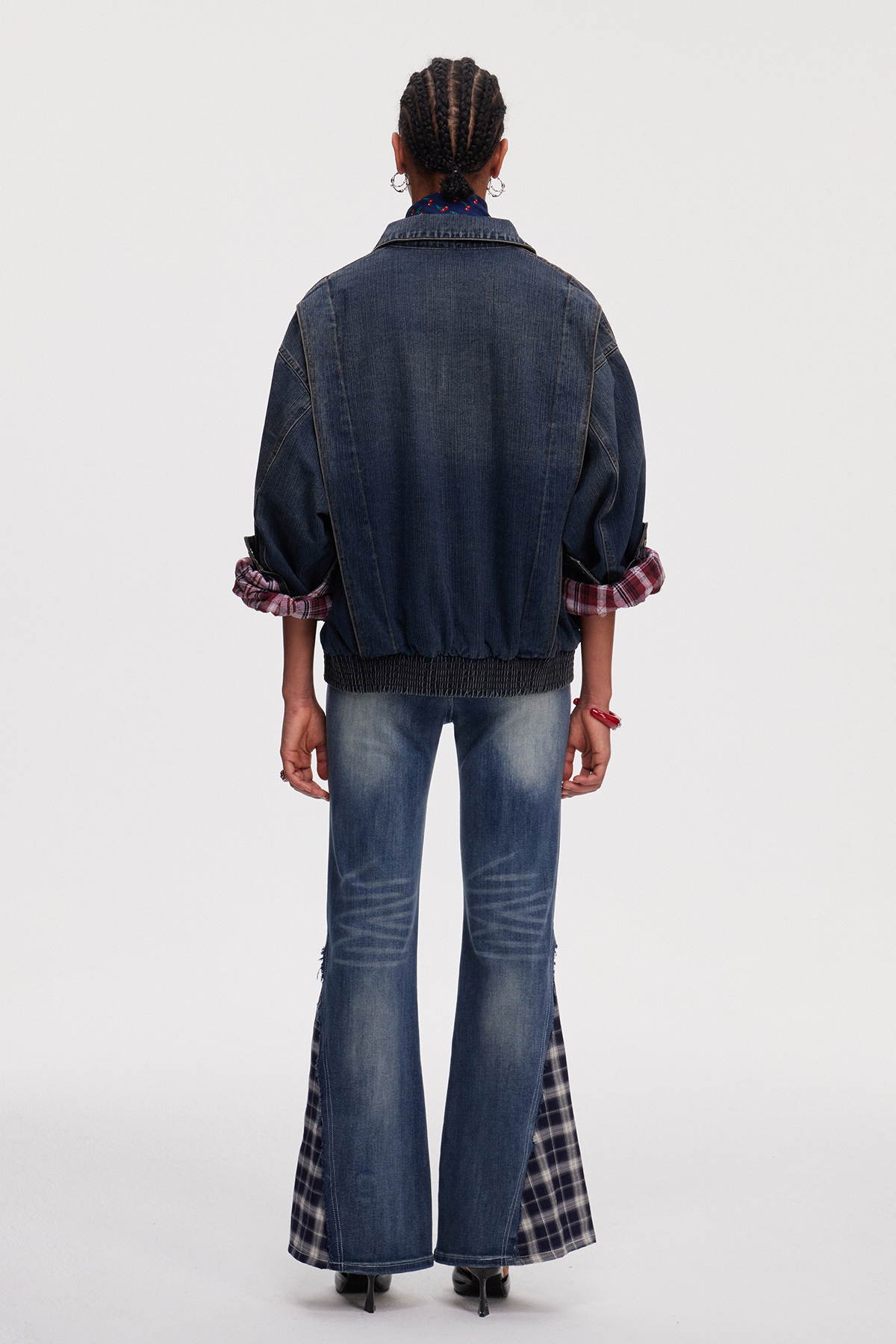 Mahaut Funnel Neck Denim Jacket