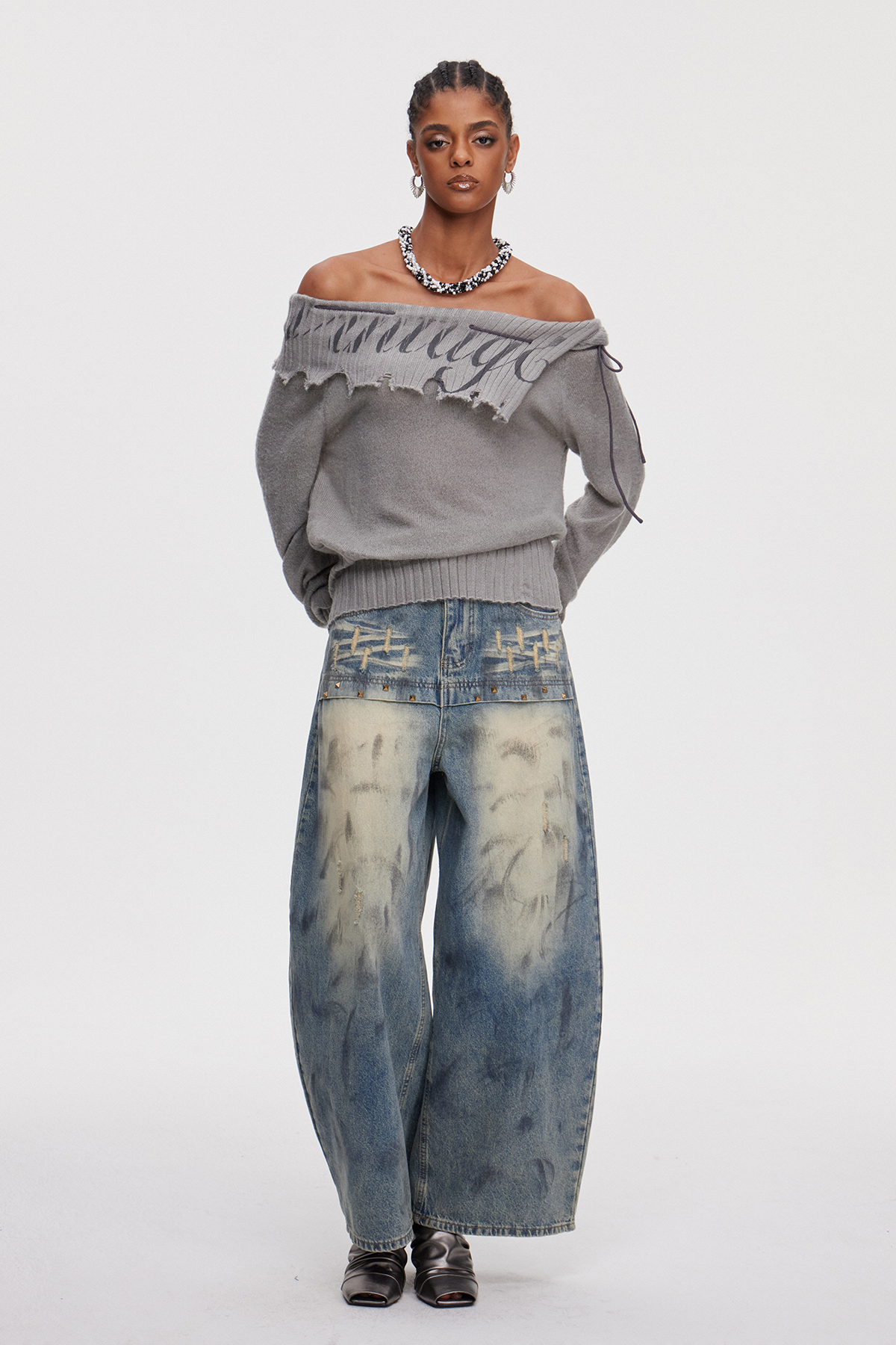 Mahmood Ripped Bleached Jeans