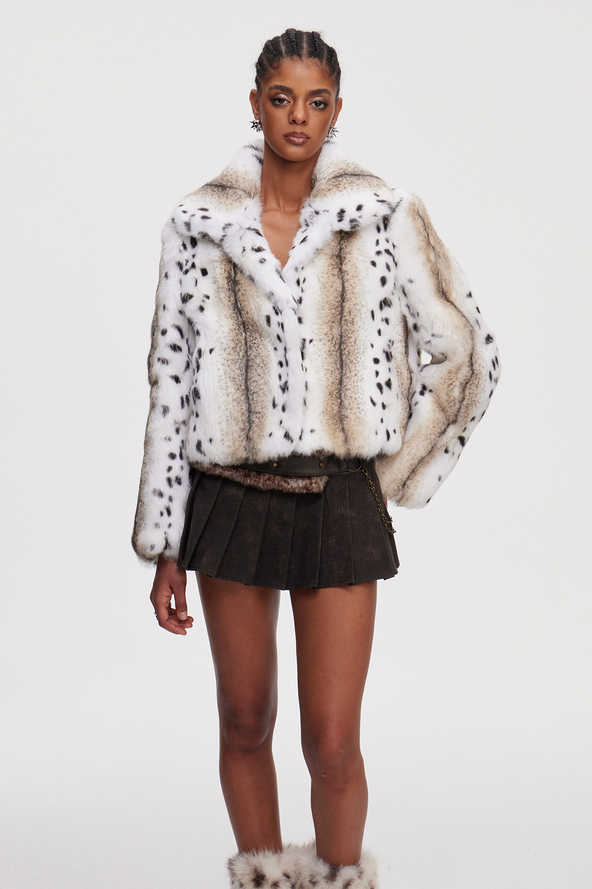 Mahe Faux Fur Leopard Jacket