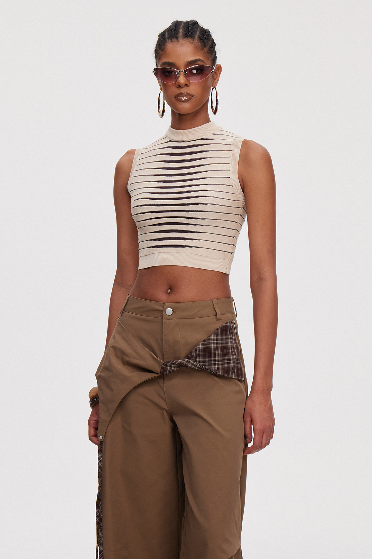 Mahina Sleeveless Knit Top In Apricot