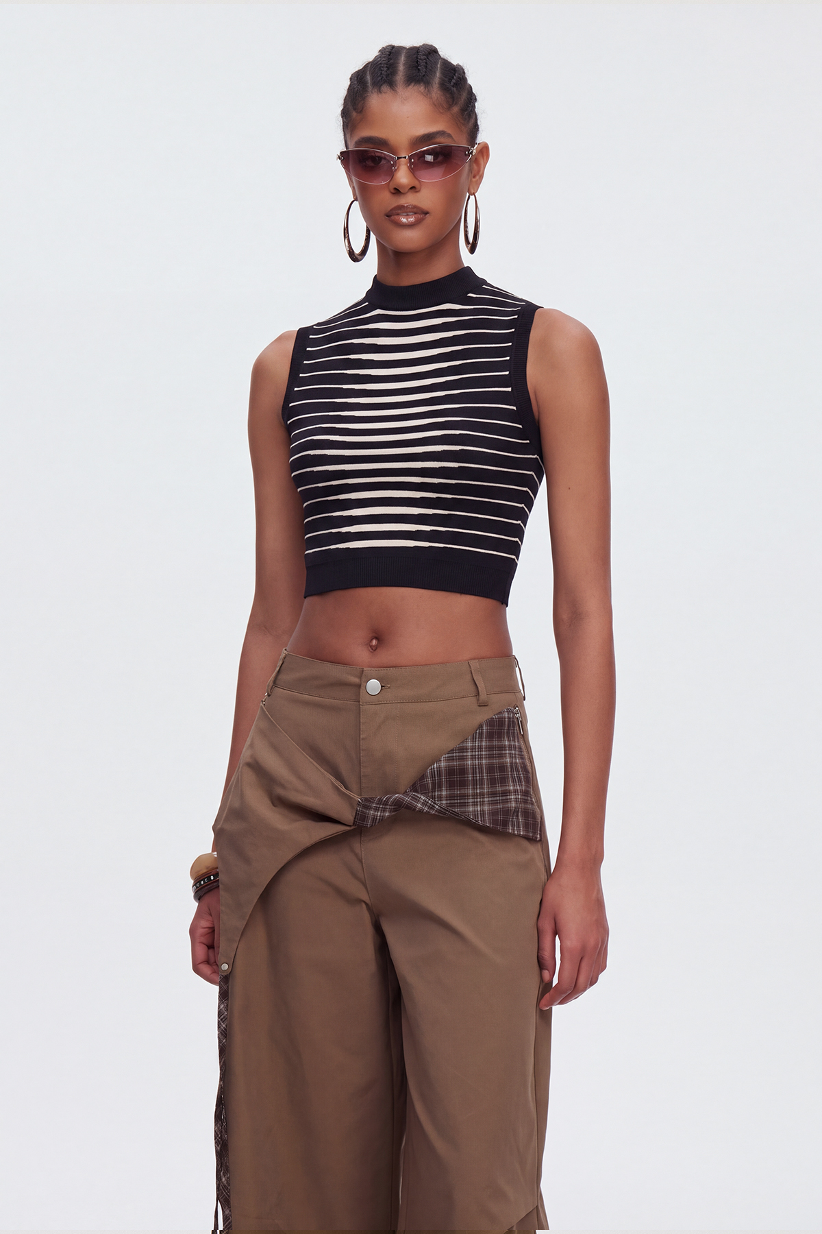 Mahina Sleeveless Knit Top In Black