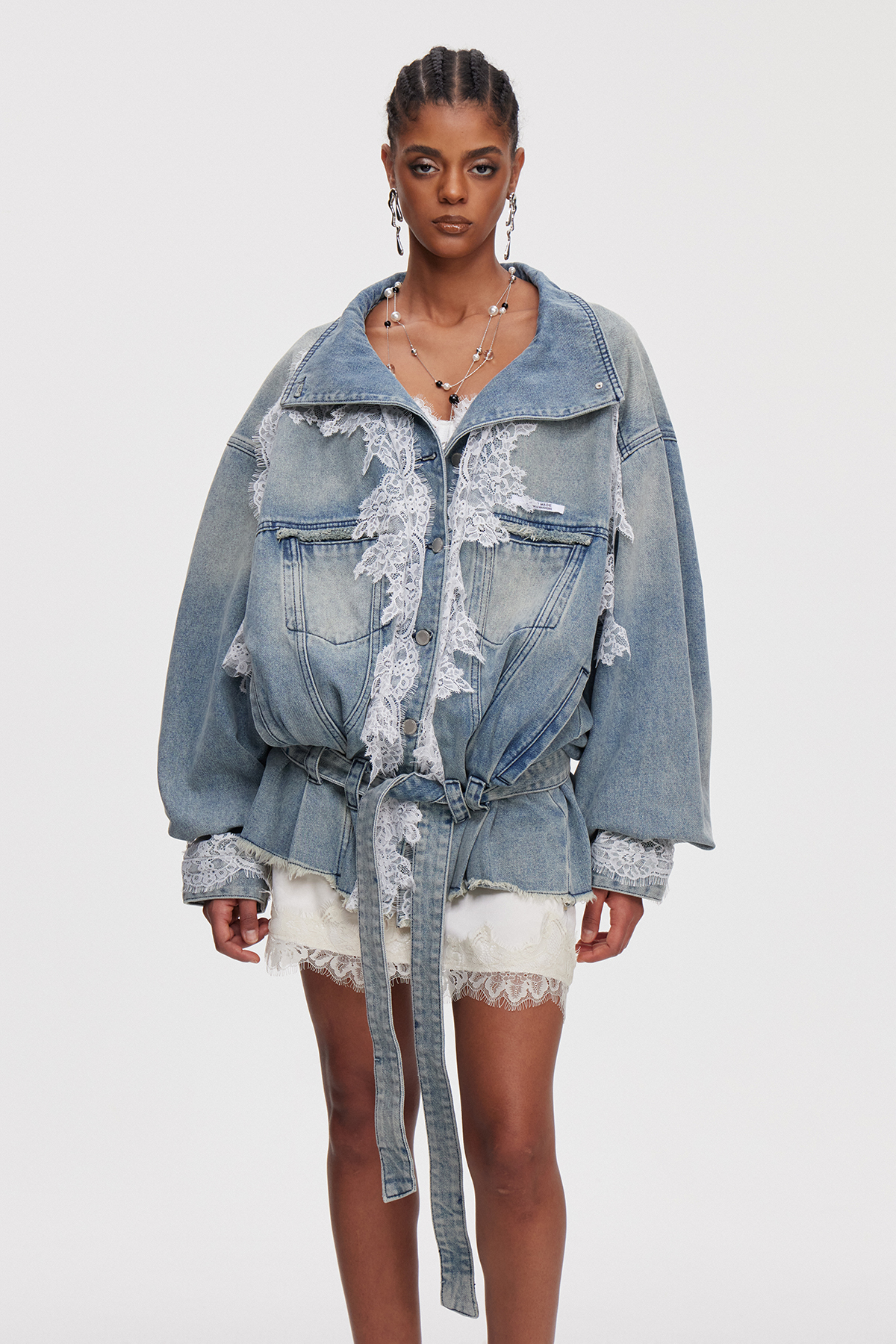 Mahine Lace Denim Jacket