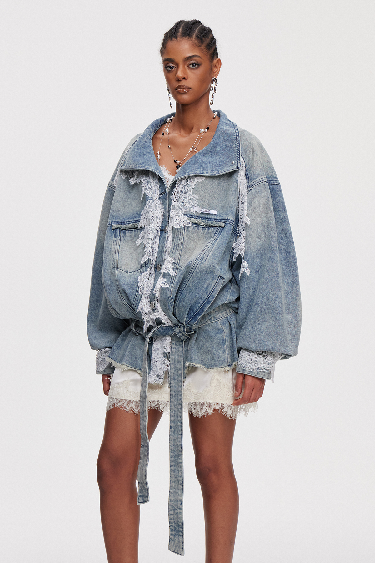 Mahine Lace Denim Jacket