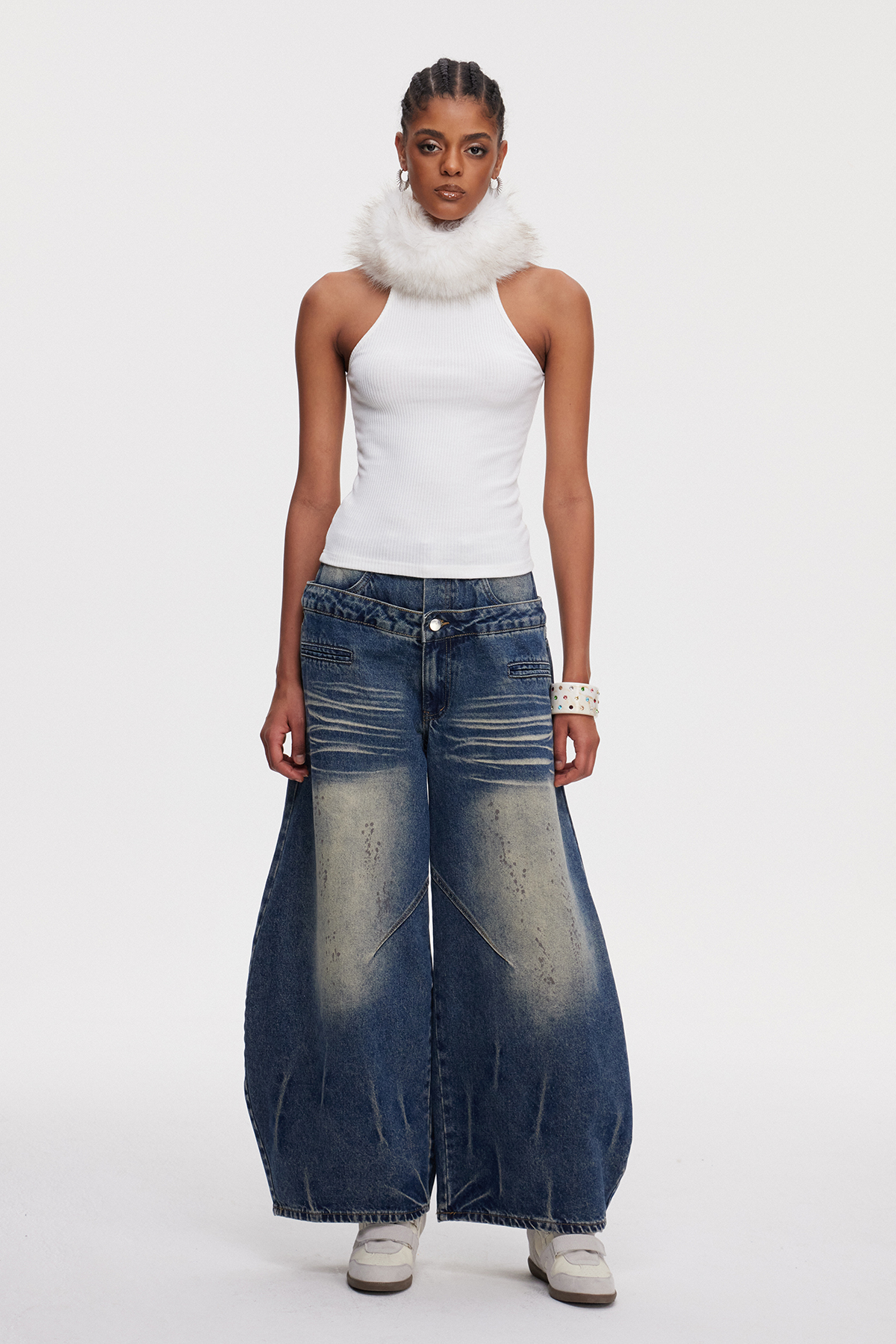 Mahira Deconstruct Baggy Jeans