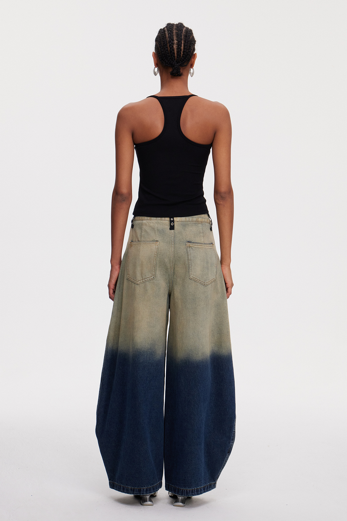 Mahire Colorblock Baggy Jeans