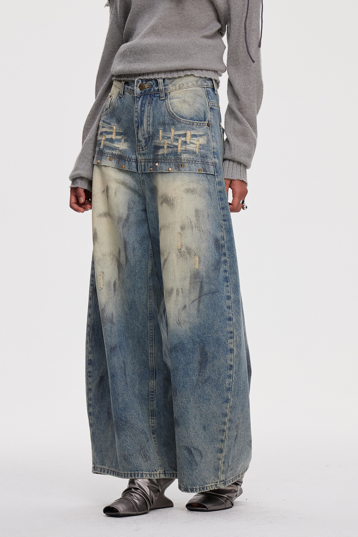 Mahmood Ripped Bleached Jeans