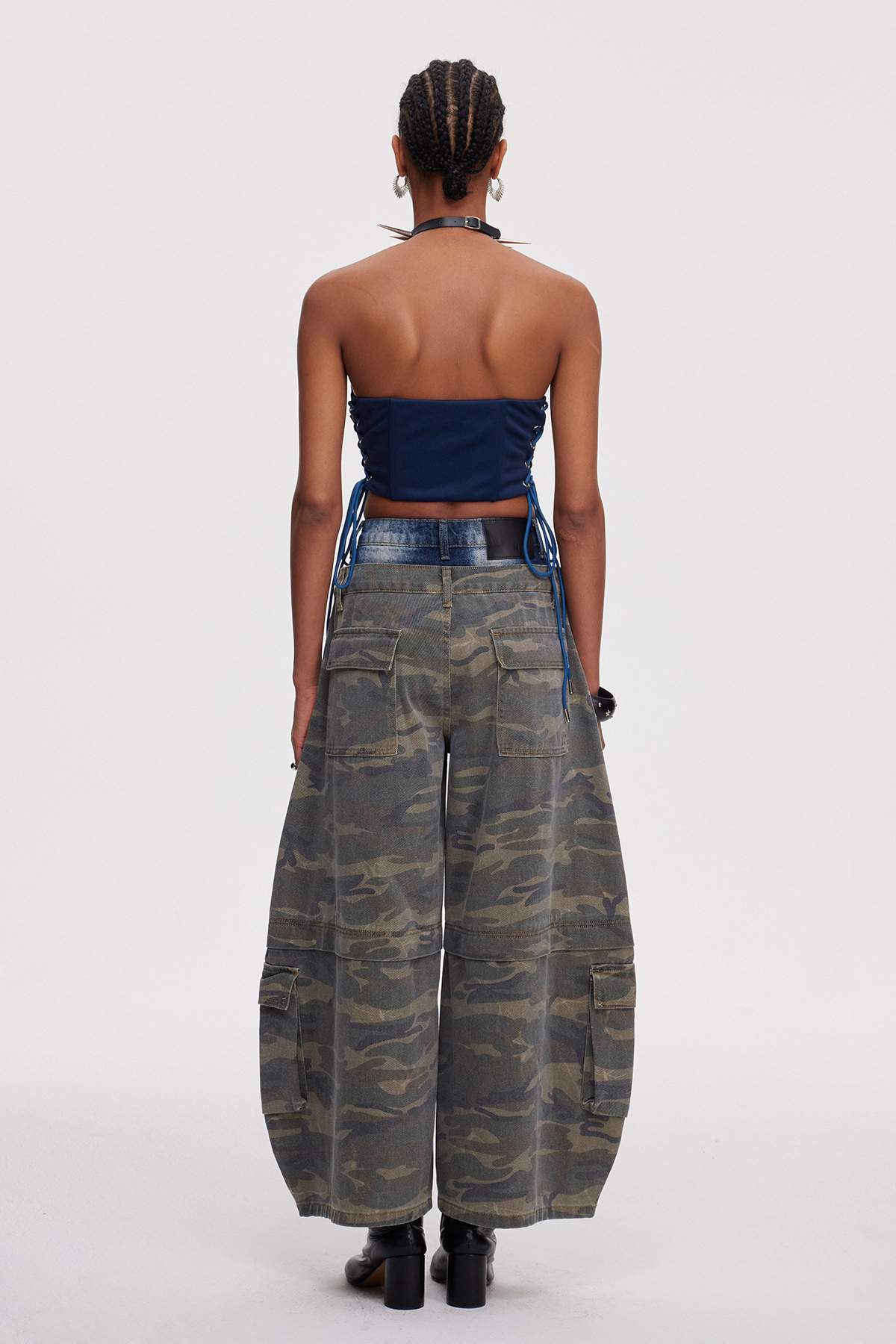 Mahmoud Camouflage Baggy Jeans