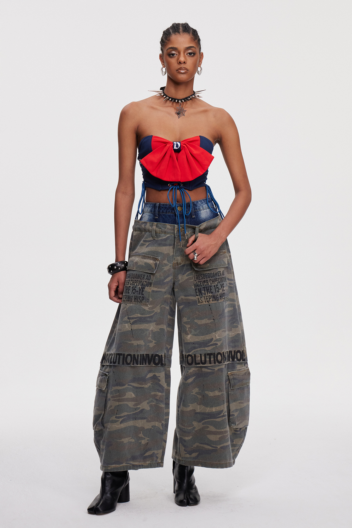 Mahmoud Camouflage Baggy Jeans
