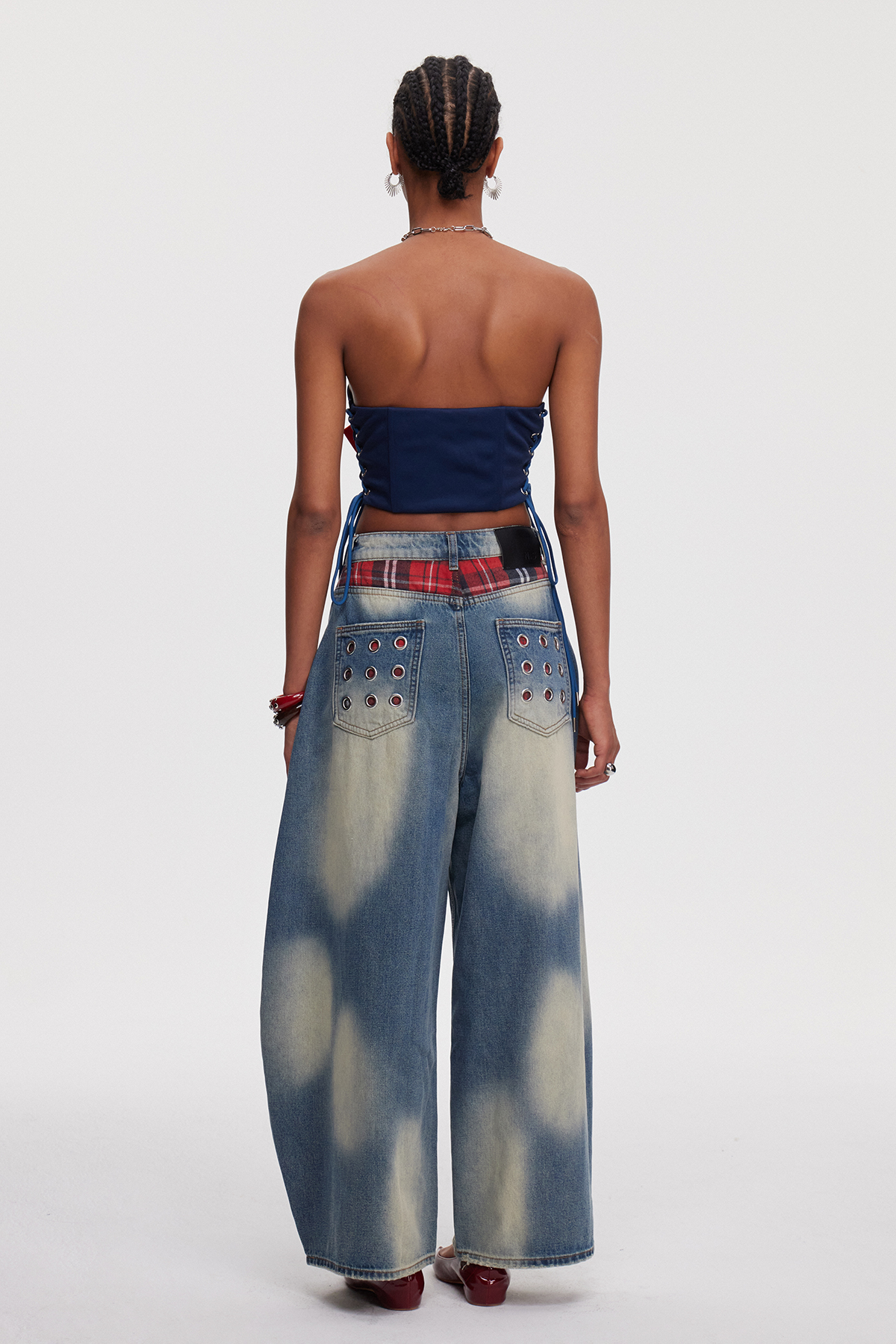 Mahmud Eyelet Baggy Jeans