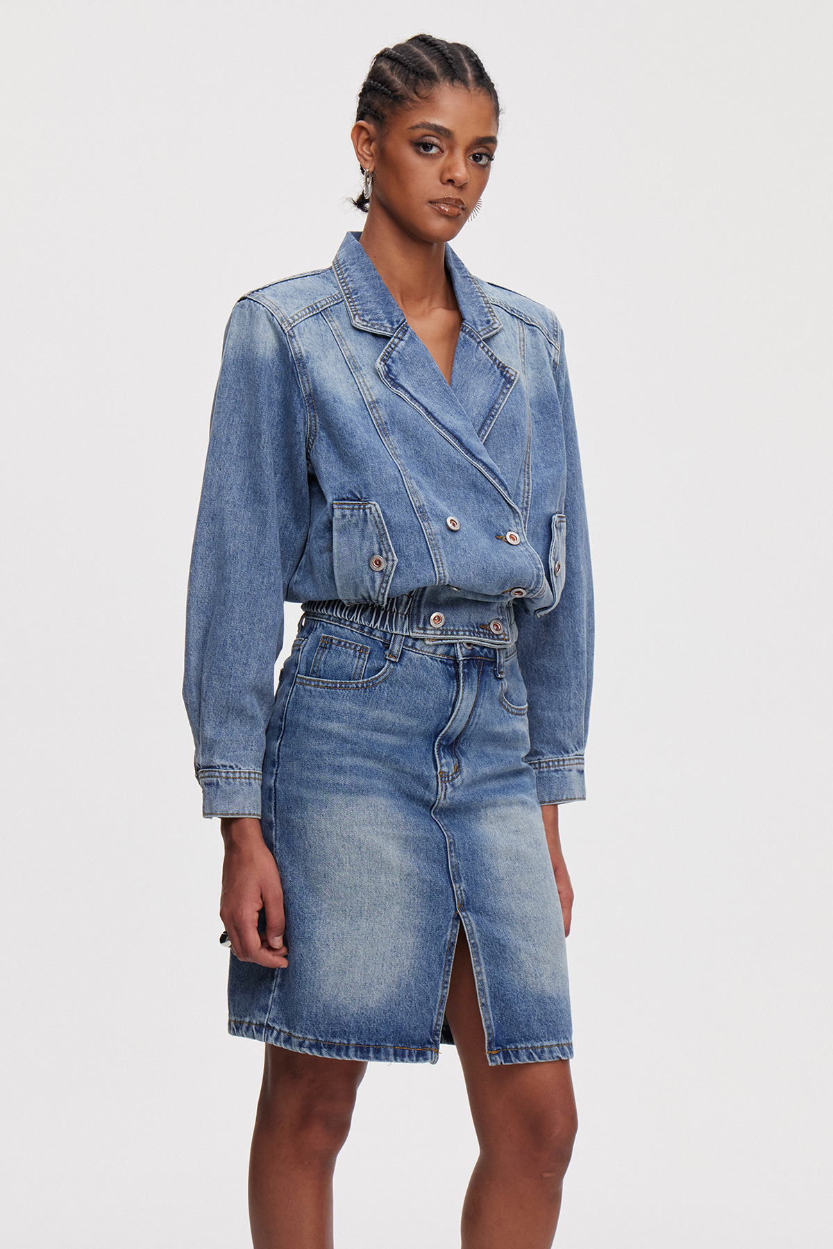 Mahmut Denim Skirt Set
