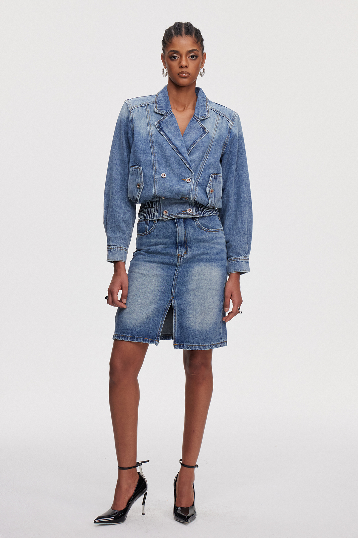 Mahmut Denim Skirt Set