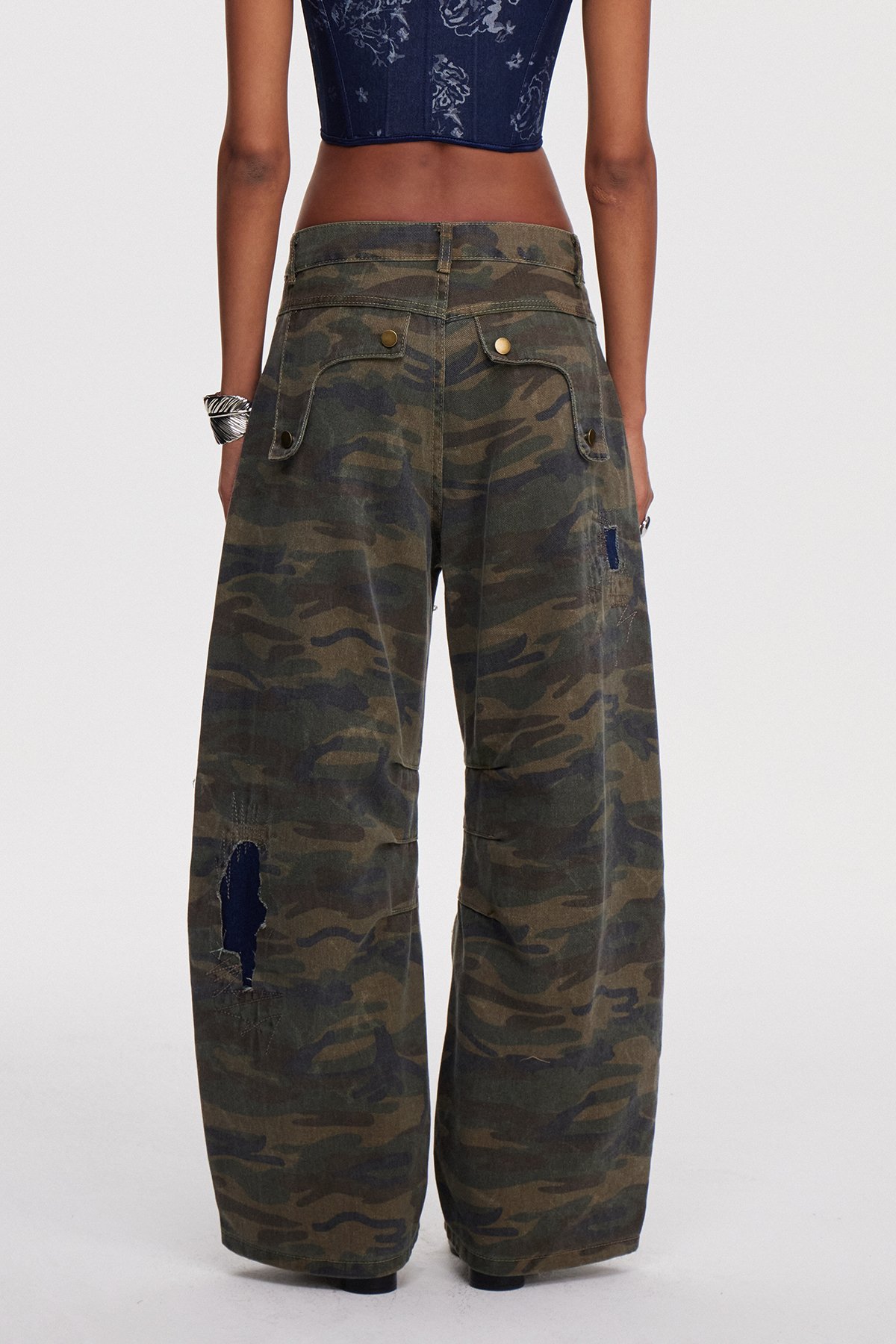 Mahtihildiz Deconstruct Camouflage Jeans