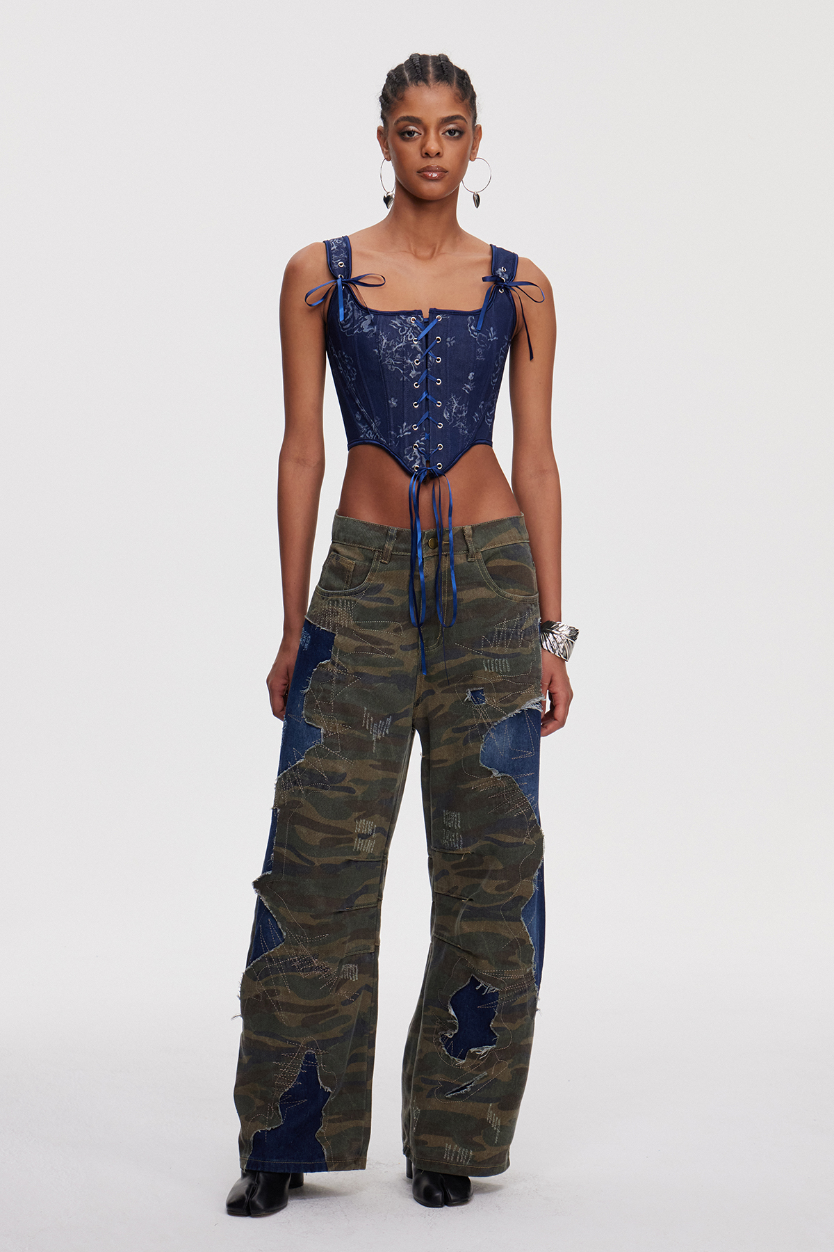 Mahtihildiz Deconstruct Camouflage Jeans