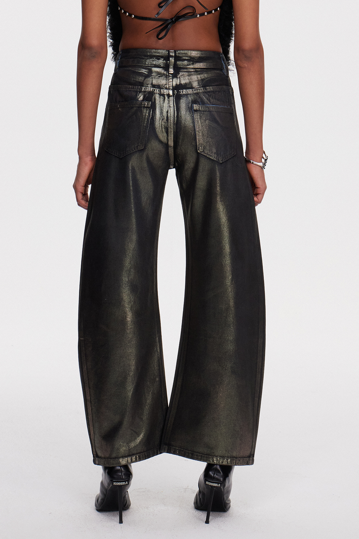 Mai Metallic Barrel Jeans