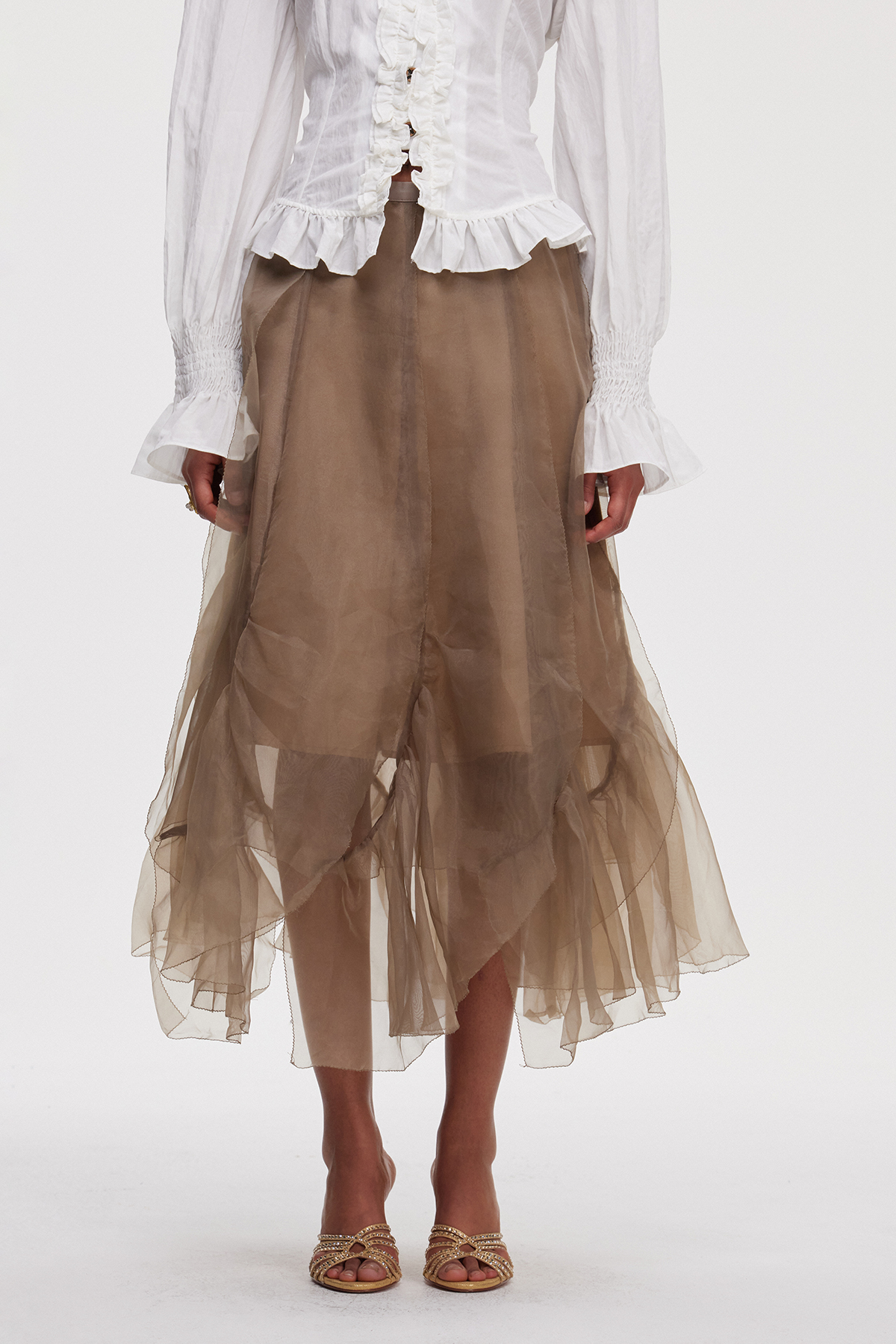 Maighread Ruffle Mesh Skirt Set