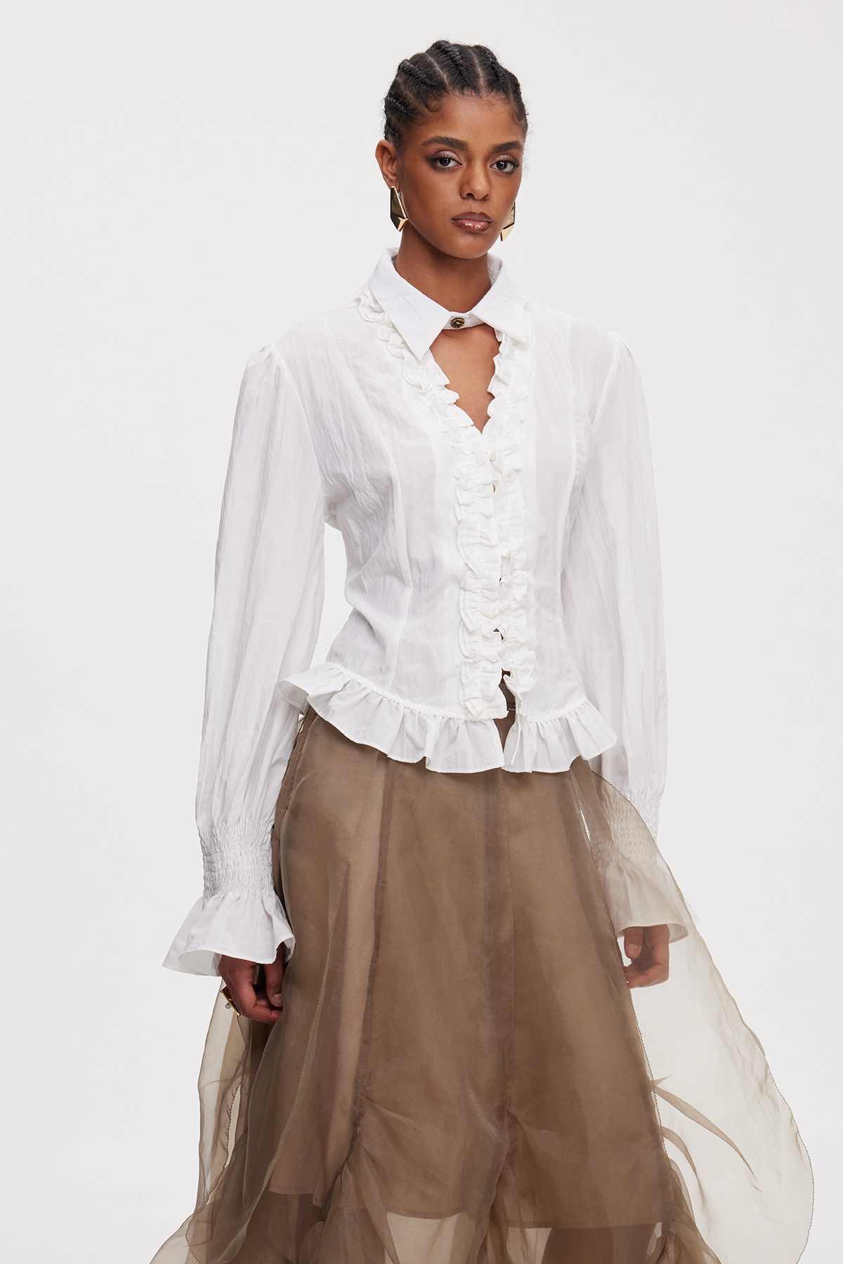 Maighread Ruffle Mesh Skirt Set