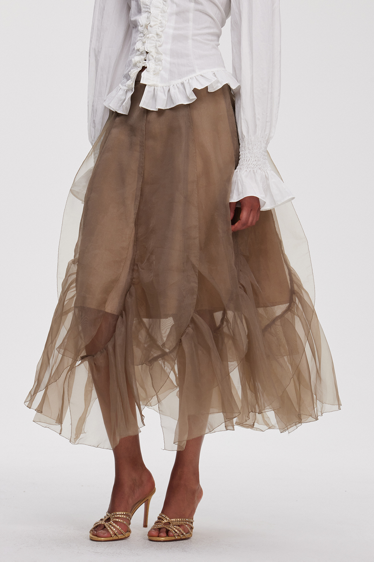 Maighread Ruffle Mesh Skirt Set
