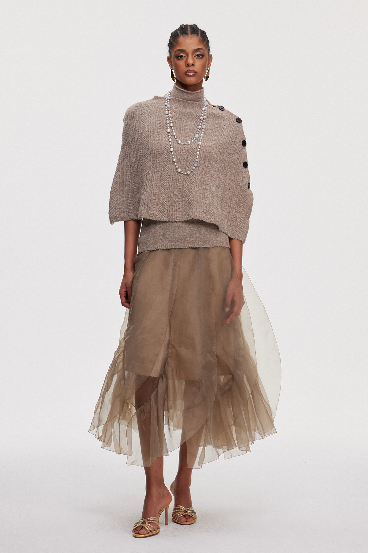 Maika Shawl Knit Top