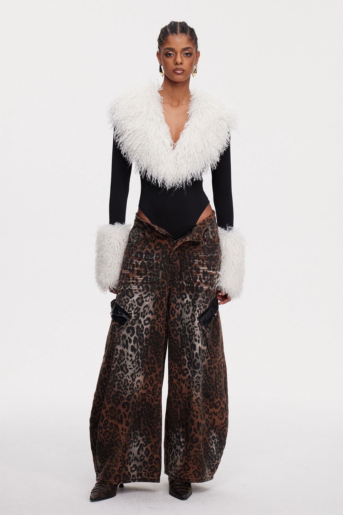 Maikel Leopard Tie Dye Jeans