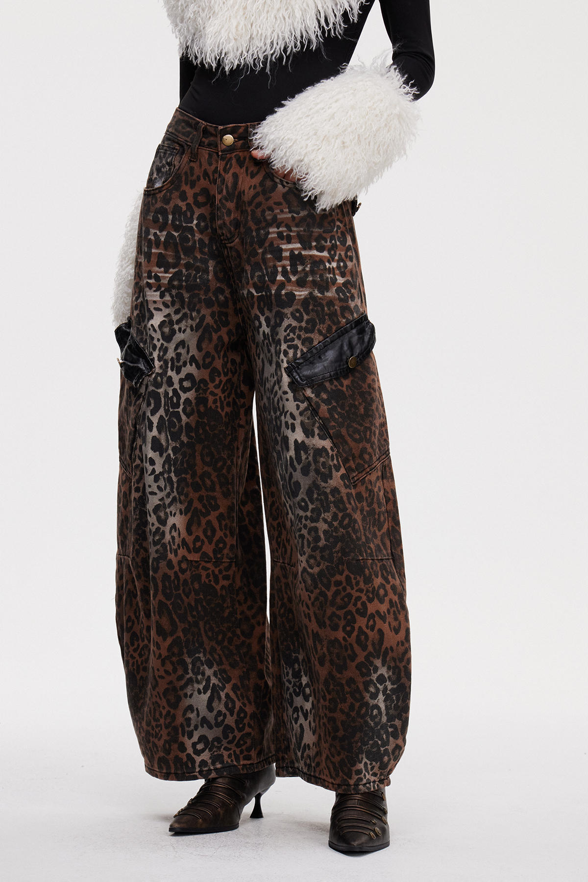 Maikel Leopard Tie Dye Jeans
