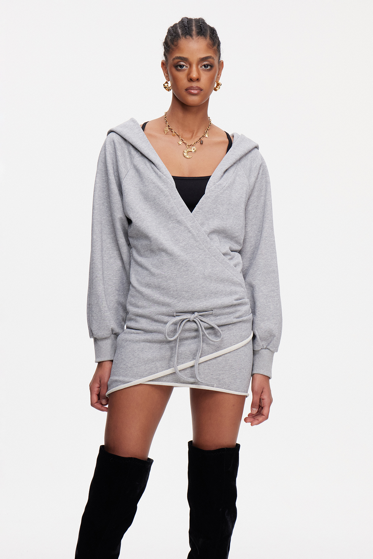 Maimu Hooded Mini Dress