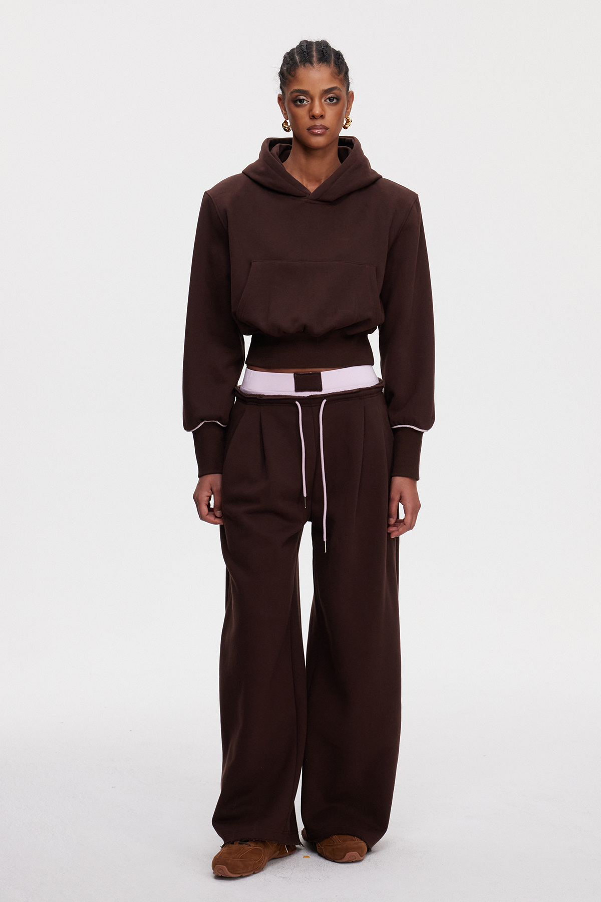 Mainchin Colorblock Hooded Pants Set