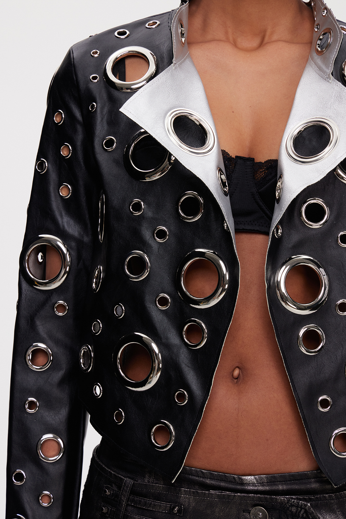 Mairtin Eyelet Leather Jacket