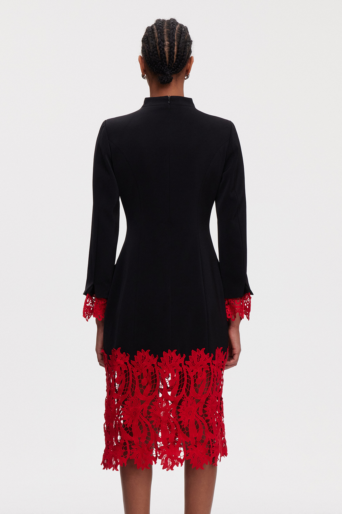 Malkhaz Button Embroidered Midi Dress