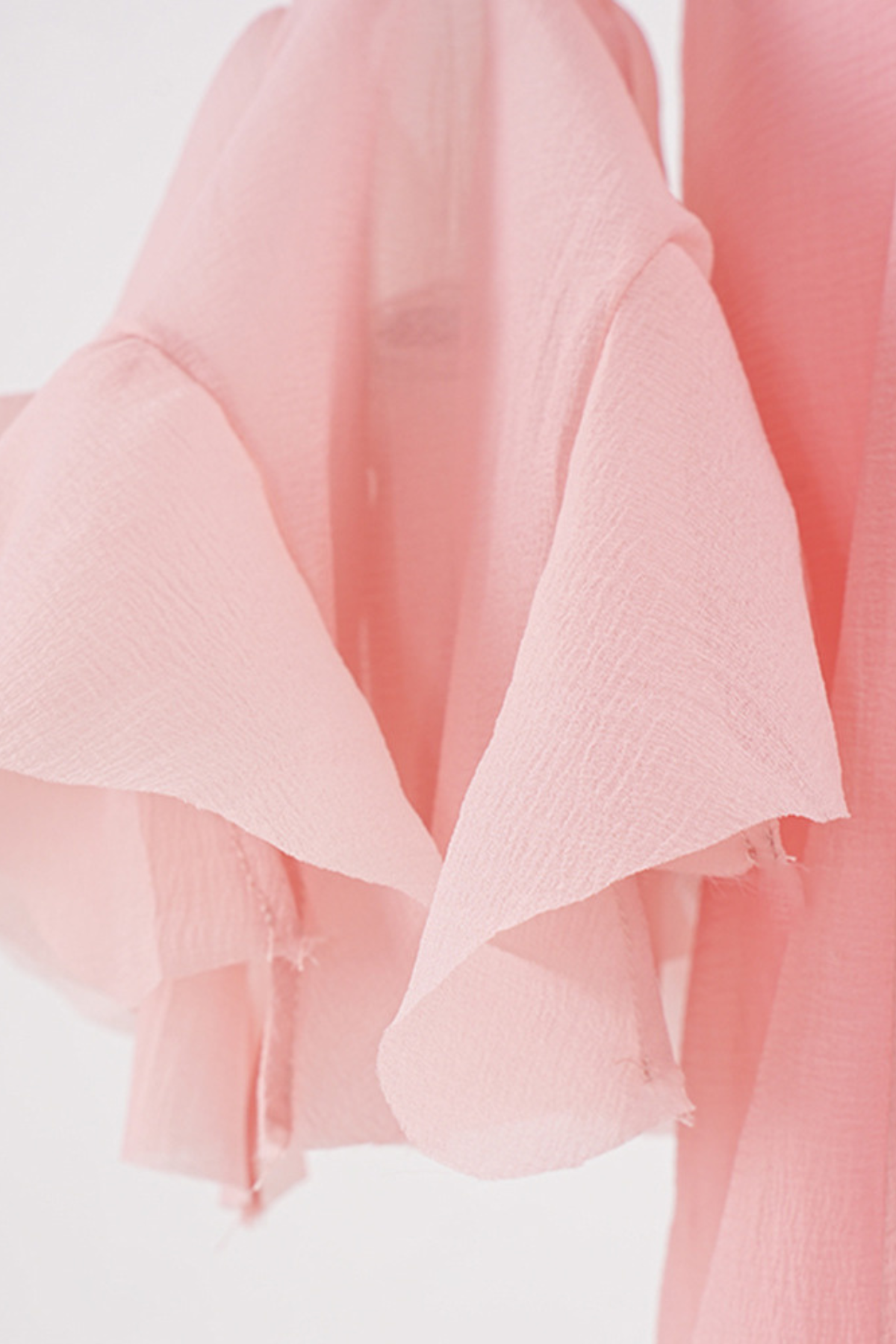 McCarthy Mesh Ruffle Midi Dress In Pink