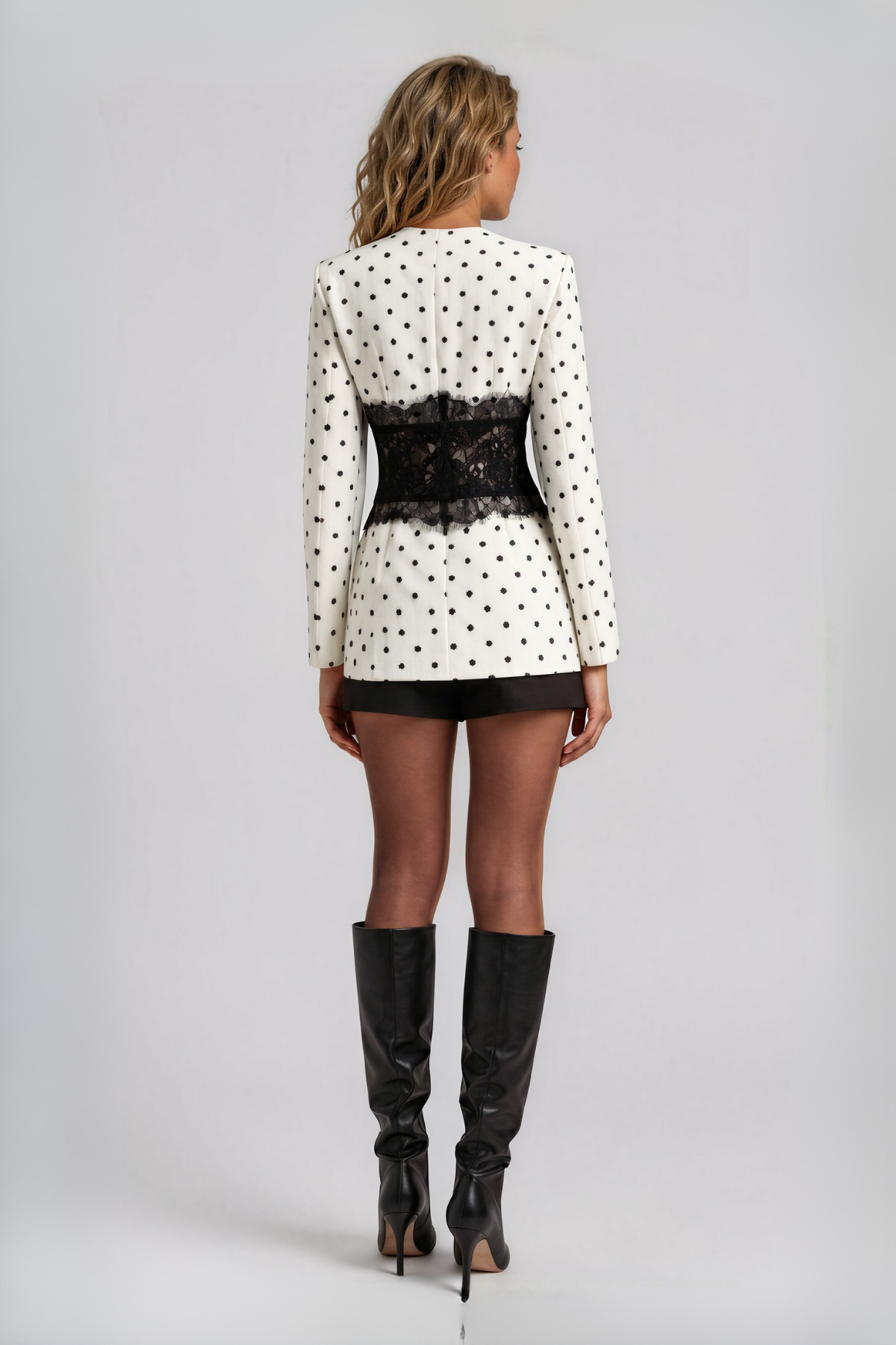 Nabibukhsh Dot Lace Blazer