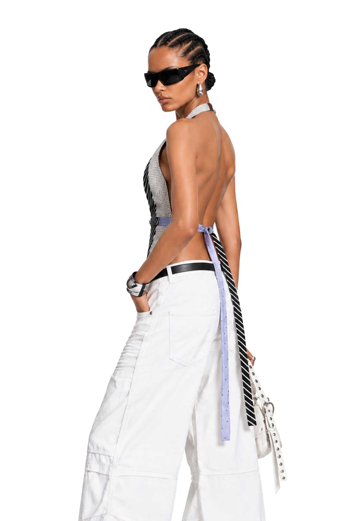 Nadav Plunge Dot Deconstruct Top