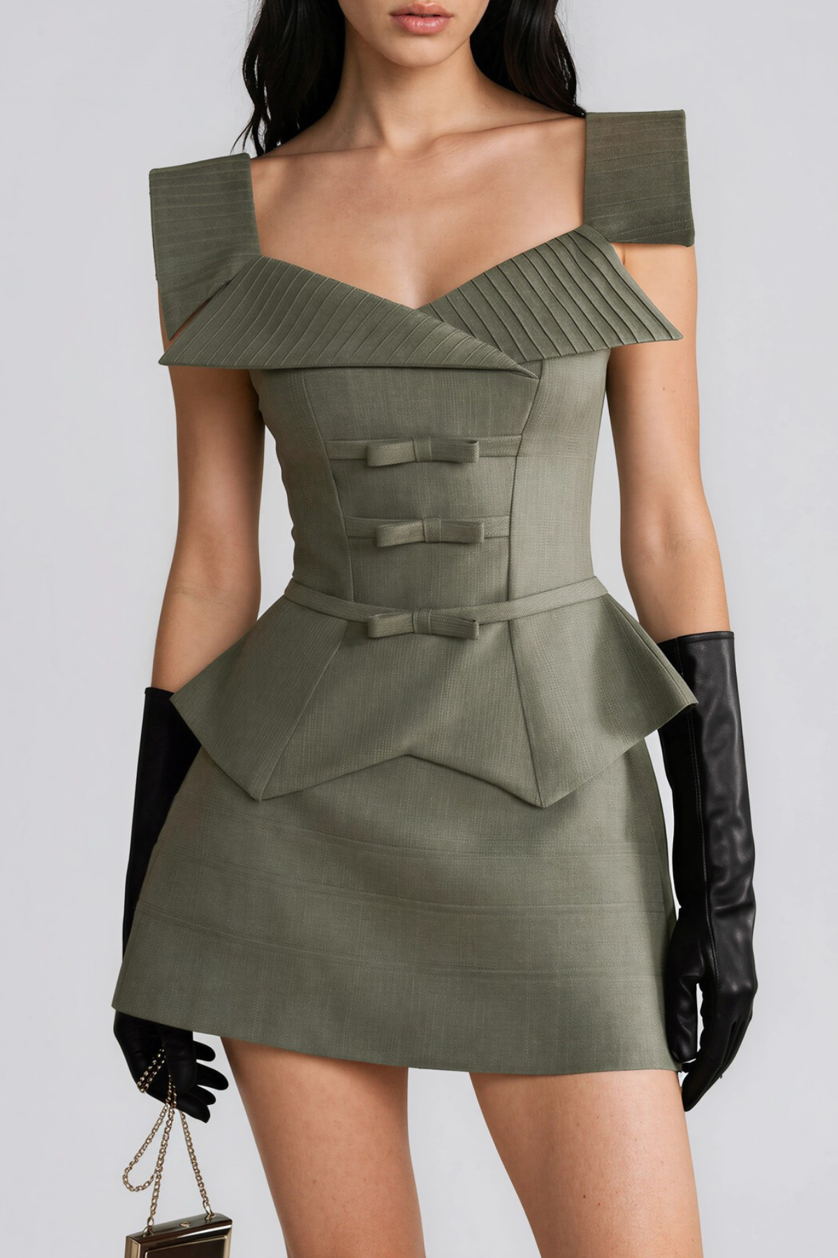 Nagendra Asymmetric Bow Skirt Set