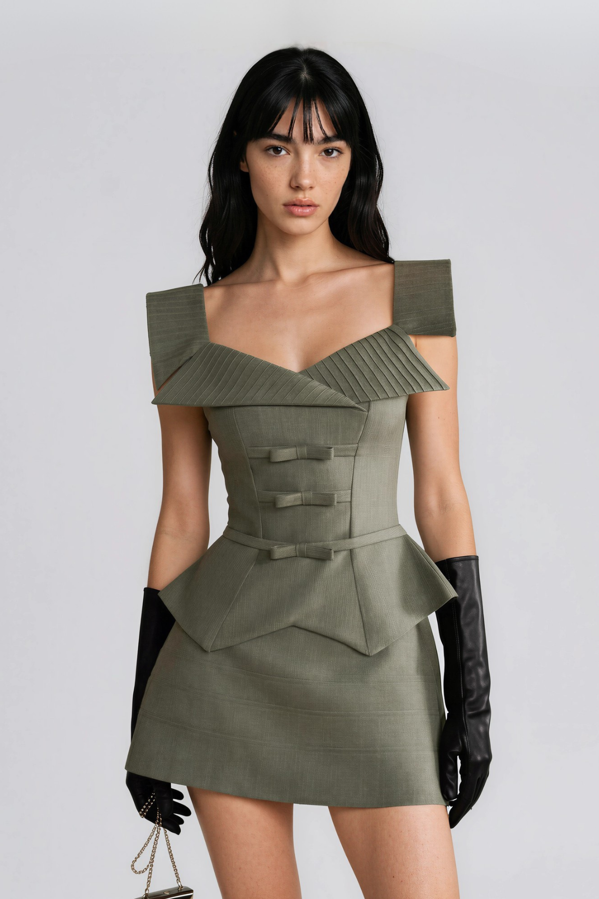 Nagendra Asymmetric Bow Skirt Set