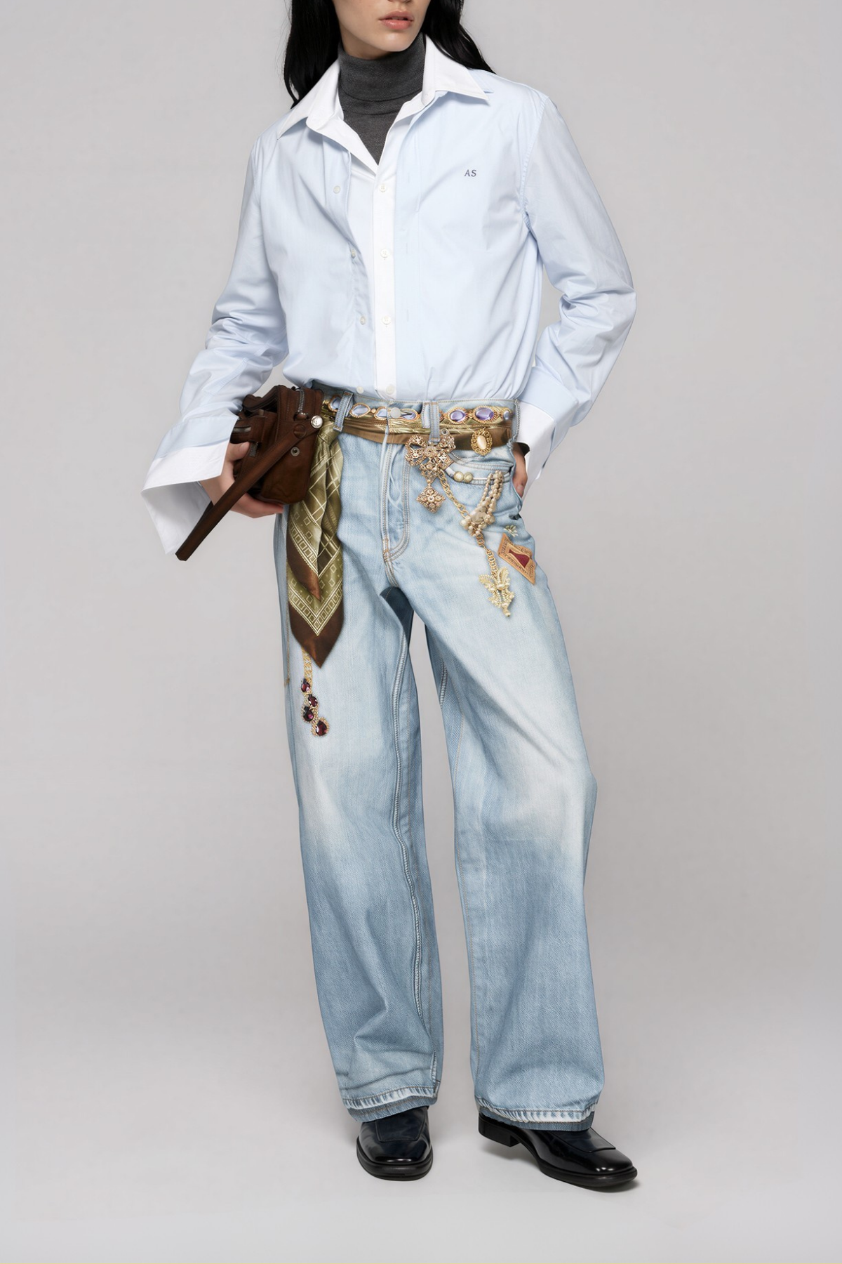 Nahimana Bleached Print Jeans