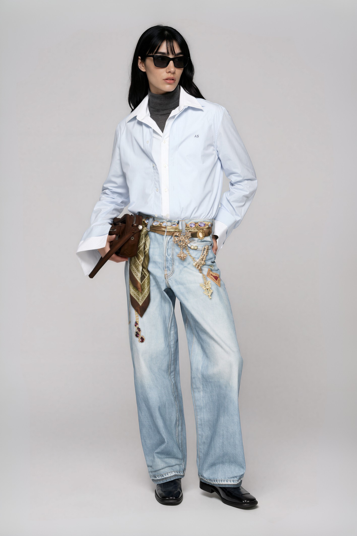 Nahimana Bleached Print Jeans